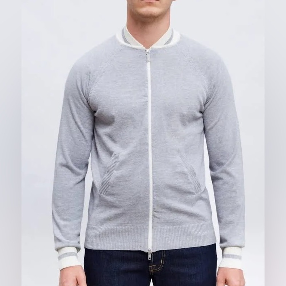 Emanuel Berg Wool & Cotton Zip Cardigan